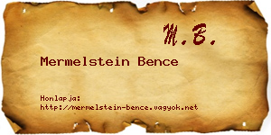 Mermelstein Bence névjegykártya