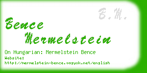 bence mermelstein business card